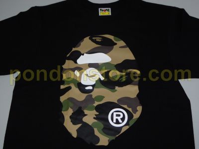black camo bape shirt