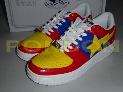 bapesta red blue yellow