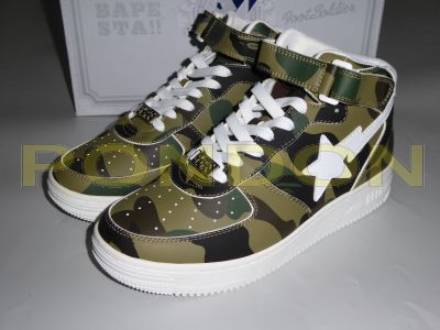 A BATHING APE : 1st camo bapesta mid green [Pondon Store]