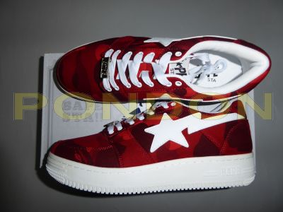 Red discount camo bapesta