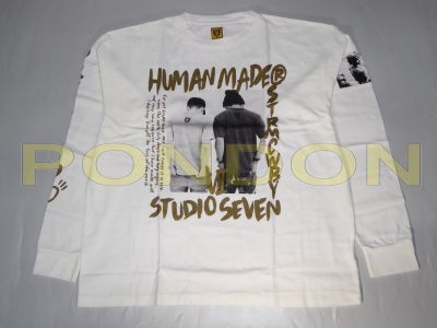 human made : human made studio seven long tee white/gold [Pondon