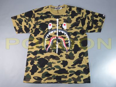 BAPE 1st Camo PONR Shark Tee Yellow
