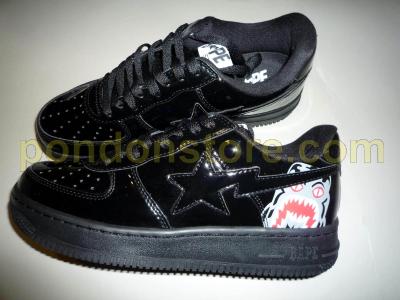 a bathing ape bapesta patent black