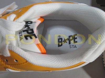 a bathing ape bapesta low color block shark orange