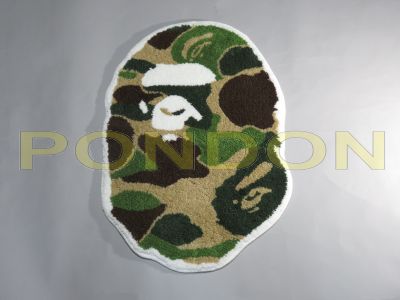 ラグ A BATHING APE - A BATHING APE ABC CAMO APE HEAD RUG MAT A BATHING APE ABC CAMO APE HEAD RUG MAT – happyjagabee store
