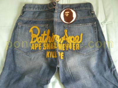 bape jean shorts