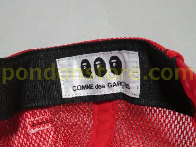 A BATHING APE : comme des garcons osaka x bape mesh cap red