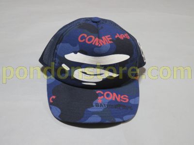 A BATHING APE : comme des garcons osaka x bape mesh cap blue