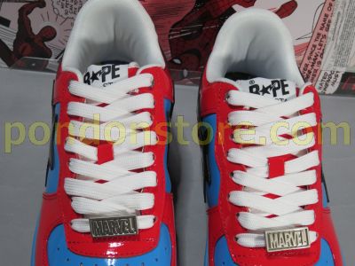 【本物保証 /関税・送料無料】MARVEL × BAPESTA Spider Man A Bathing Ape Bapesta Low Marvel Comics Spider Man Size 8.5