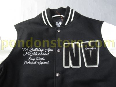 A BATHING APE : Bape x Neighborhood varsity jacket bape exclusive