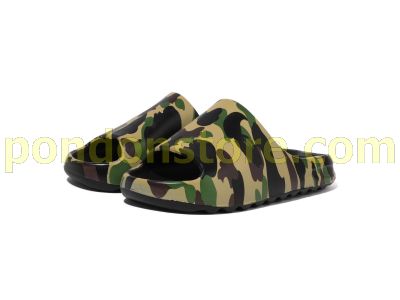 A BATHING APE 1ST CAMO SLIDE SANDALS 黄 8 A BATHING APE : 1ST CAMO SLIDE SANDALS yellow [Pondon Store]