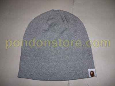 BATHING APE : bape beanie knit cap gray 
