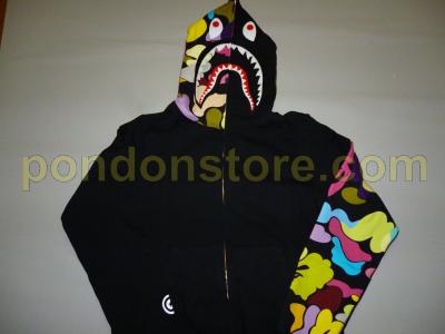 multi camo shark hoodie