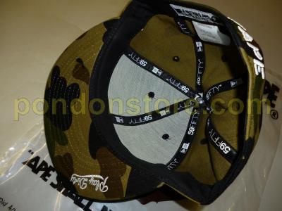 A BATHING APE : bape x undefeated New era cap 1st green camo 