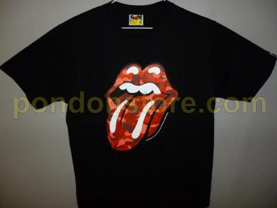 A BATHING APE : bape x ROLLING STONES black tee [Pondon Store]