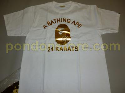 A BATHING APE : 24karats x bape college white tee [Pondon Store]