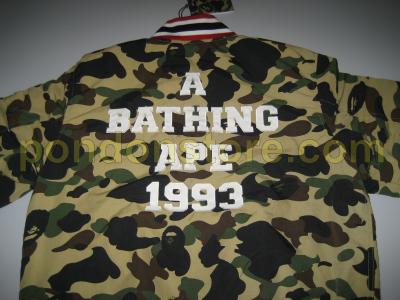 A BATHING APE : bape 1st camo varsity jacket yellow [Pondon Store]
