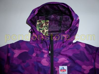 bape purple camo windbreaker