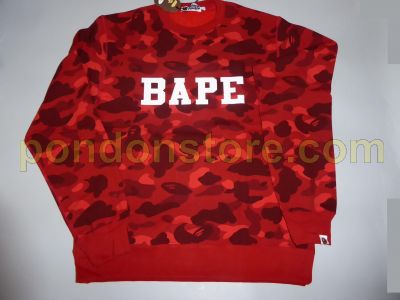 bape red camo sweatshirt