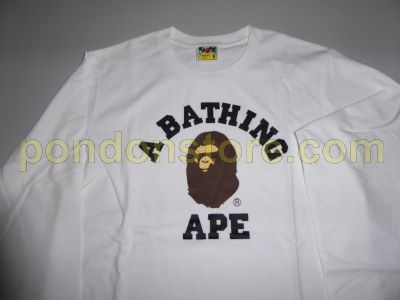 bape long sleeve white
