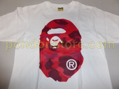 white and red bape shirt