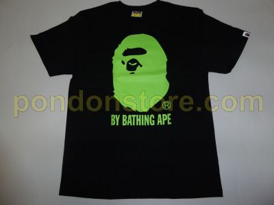 Neon green deals bape shirt