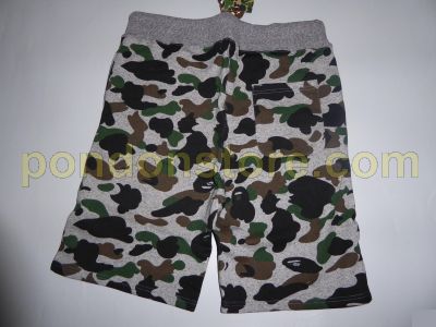 A BATHING APE : bape heather gray camo shark sweat shorts [Pondon 