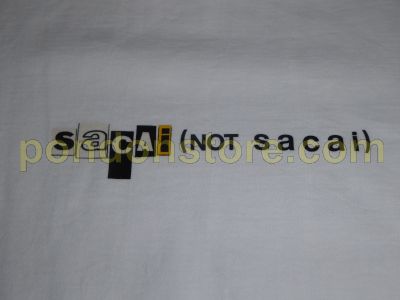 fragment : SACAI x Fragment Design scrap logo white tee [Pondon Store]