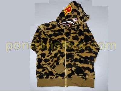 A BATHING APE : bape 1st camo yellow boa shark hoody [Pondon